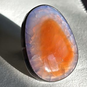Cassandra Shaw Sterling Silver Large Gemstone Ring